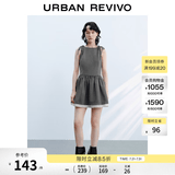 UR2026夏季新款女休闲甜酷绑带撞色收腰无袖连衣裙UYY750129 冷灰 S