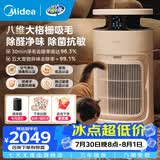 美的（Midea）宠物空气净化器强力吸毛 除猫狗异味抗菌除敏除甲醛 吸猫毛净化器小怪兽PET600【宠物专享升级款】