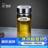 希诺玻璃杯单层加厚大容量家用办公泡茶杯子男车载水杯XN-6017L 530mL