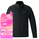 mont·bell 户外抓绒衣冲锋衣内胆男轻薄开衫内搭保暖上衣 1114881 BK黑色 XL