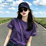 真维斯（Jeanswest）纯棉短袖女款夏季圆领体恤宽松大码休闲柔软透气吸汗半袖上衣服