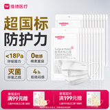 维德（WELLDAY）一次性成人医用外科口罩10只/袋*20无菌防尘防晒夏季薄款透气过敏