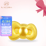 石光年轮Hello Kitty50周年黄金凯蒂猫足金999转运珠项链蝴蝶结手链送礼物 足金蝴蝶结+送编绳