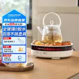 摩飞电器（Morphyrichards）全玻璃养生壶多功能围炉煮茶电陶炉煮茶器煮茶炉泡茶器不挑器具360°环状煨烤MR6096白