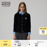 Teenie Weenie小熊女装毛衣秋简约时尚学院风轻奢质感舒适针织开衫 黑色 S (160)