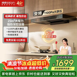 帅康（Sacon）抽吸排油烟机家用顶吸欧式吸油烟机 25立方大吸力变频1100Pa大风压油烟机挥手智控CXW-258-T812