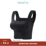 茵曼（INMAN）小花瓣薄款无痕内衣2025夏季女装新款软支撑聚拢固定杯文胸罩 黑色-2842001 均码
