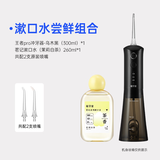 萌牙家王者冲牙器W1/proW7水牙线口腔清洁洗牙机正畸家用洁牙器 【超值搭配】乌木黑(300ml)+漱口水