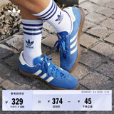 adidas「T头鞋」STADT经典时尚薄底运动板鞋男女阿迪达斯三叶草   蓝色/乳白色/纸板黄 (推荐女生选小半码)   38