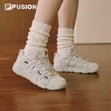 斐乐（FILA）FUSION 斐乐潮牌篮球鞋女鞋低帮篮球文化鞋复古休闲鞋老爹鞋 燕麦色-T12W941206AOM 38