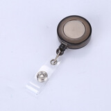 卡富仕（cardfuss） 笑脸透明易拉扣拉伸打卡伸缩扣医生护士工作牌门禁卡腰卡扣胸卡胸牌夹子拉伸扣 9706灰色伸缩扣 1个