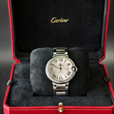 卡地亚（Cartier）【二手99新】卡地亚（Cartier ）蓝气球系列男表女士名表自动机械石英表外圈后镶钻奢侈品腕表 42表径 钢带W69012Z4机械表