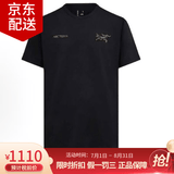 始祖鸟（ARC'TERYX）CAPTIVE SS 男士商务休闲POLO短袖衬衫 抗菌透气速干T恤马球衫 X6523/黑色Black-黄色LGO S /60-70kg尺码偏大