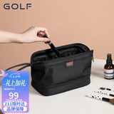高尔夫（GOLF）洗漱包大容量收纳包男女出差化妆包袋便携旅行用品整理包 优雅黑