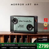 MORRORART 莫纳 A1悬浮歌词透明音箱无线蓝牙桌面音响通透可视化音箱家用客厅音箱智能家居生日礼物国家补贴 歌词音箱-黑色