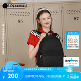 LeSportsac乐播诗简约纯色包包女包双肩包书包生日礼物 黑色【实物偏紫色】