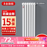 金旗舰暖气片家用钢制水暖壁挂式全屋暖气定制集中供暖自采暖立式散热器 防腐金刚60F-高1200mm*1柱 6分口
