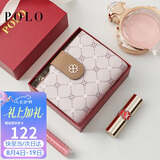 POLO钱包女士卡包多卡位钱夹短款多功能零钱包七夕情人节礼物礼盒装