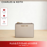 CHARLES&KEITH质感纯色包包女包多卡位短款钱包女士七夕礼物送女友CK6-10680907 Ivory象牙色 XXS