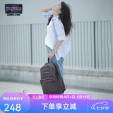 JANSPORT杰斯伯书包轻便双肩包男女旅行包简约背包电脑包学生校园 4QUEDMX质感灰-隔层+侧袋