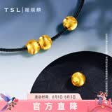 谢瑞麟（TSL）七夕礼物黄金转运珠足金路路通简约猫眼串珠不含手绳YS009 计价类（工费140元） 约0.2g