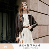 香影黑色皮衣外套女小个子2026春季新款高级感酷飒风短款pu皮夹克 咖色 S 155/80A/85-95斤
