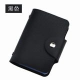 书果儿（SHU GUO ER）防消磁卡包银行卡套多卡位男士卡包小巧女式 X24卡-黑色