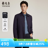 雅戈尔（YOUNGOR）风衣男翻领单风衣锦纶耐穿舒适透气男士上衣外套 GYDF424995FQA藏青色 XL 180/100A