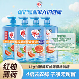 雕牌红柚薄荷洗洁精1kg*4瓶 火锅烧烤去重油 去烧焦食物附着