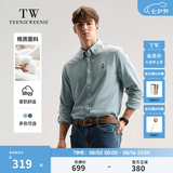 Teenie Weenie小熊男装休闲牛仔衬衫男秋冬长袖美式复古衬衣 浅牛仔色 XL 180