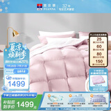 富安娜羽绒被 90%灰鸭绒被子冬被 双人冬季被芯900g填充 203x229cm 粉