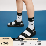 彪马（PUMA）厚底沙滩透气魔术贴运动凉鞋男女新款夏季RSSANDAL374862 黑色-水泥灰-02 42