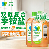 净安（Cleafe）季铵盐消毒液儿童宠物多用途室内家用杀菌率99.999%消毒水1L*2瓶