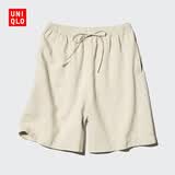 优衣库麻混纺舒适短裤女装26春夏新款485251 30 浅米色 XS