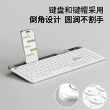 云墨（YUNMO） 无线蓝牙键盘鼠标套装办公打字可充电双模复古静轻音台式机电脑笔记本手机平板通用外设 白灰键鼠套装【蓝牙+无线双模+一键多媒体】