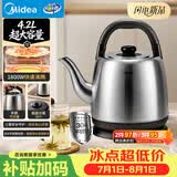 美的（Midea）电热水壶烧水壶食品级304不锈钢内胆1800W速热分离式底座2-4人4.2L大容量2026新款 MK-SH42X3