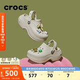 卡骆驰（CROCS）贝拉洞洞鞋沙滩鞋包头女鞋厚底拖鞋|210062 冬日白 -11S（含智必星） 35 (210mm)