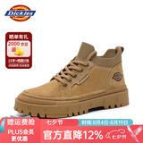 Dickies马丁靴男鞋百搭男款鞋子工装鞋低帮靴子男士厚底增高休闲鞋男 浅棕 42 【偏大一码，适合运动鞋43】