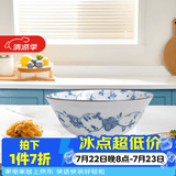 美浓烧（Mino Yaki） 日本进口美浓烧 陶瓷碗饭碗日式餐具 进口家用瓷盘碟大号汤碗 6英寸面碗【14.8*6.8cm】