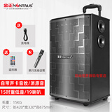 金正（NINTAUS）广场舞音响三分频重低音室外唱歌演出移动拉杆跳舞便携式蓝牙商用店铺门店门口用大功率户外音箱 15寸三分频19喇叭【单只话筒】