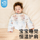 夏娃贝比（evebaby）婴儿背心睡袋护肩膀睡衣新生儿童防寒保暖坎肩春秋款宝宝睡觉护肩 奇幻房屋 【加长护肚款春秋20-25°C】 S (建议身高小于75cm)