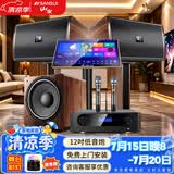 山水（SANSUI）H15 家庭ktv音响套装 家庭影院ktv点歌机一体机 音响家用功放机  三分频卡拉ok点唱机唱歌全套设备 （推荐）10吋+22吋2T点歌机+12吋低音炮