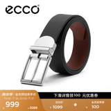 爱步（ECCO）男士皮带 金属针扣腰带男 皮带 9105892 黑色/深棕色910589291157 100cm