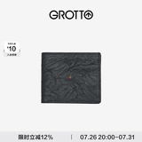 个乐经典羊皮短款钱包手工真皮多卡位卡夹卡包情侣礼物 经典黑（小男孩）