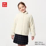 优衣库童装男童女童长绒摇粒绒拉链茄克/长袖外套478168 478168/01乳白色 150
