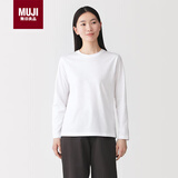 MUJI女式 天竺编织长袖T恤上衣打底衫女装26年秋季 白色 6A M