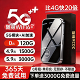 飞瑧【5.9元3000G】5G千兆随身wifi充电宝无限制高速流量免预存2026款三网全国通用便携车载上网卡宽带 5G全网通【至尊版】终身质保+赠免费流量 首年免费试用-全国联保