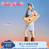 野兽派家居（tbh）三丽鸥Hello Kitty天丝棉短款家居裙可外穿女士睡裙  牛仔豹纹 XS