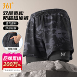 361°【孙杨同款】游泳裤男士平角双层防尴尬专业训练大码宽松温泉泳裤