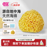 OKBABY天然海绵婴儿洗澡海绵宝宝洗澡沐浴球儿童成人洗脸搓澡蜂窝海绵 精选S级群岛型14#【儿童成人洗澡】